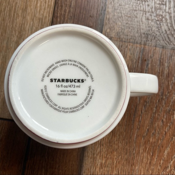 Starbucks 2012 Red White Gold 16 Ounce Mug - Picture 7 of 8